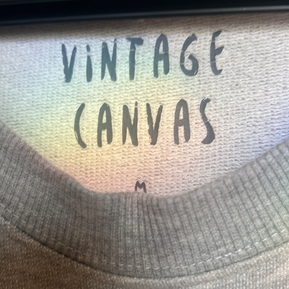 This is a gray Vintage Canvas sweatshirt. (Only wore once) - Picture 2 of 3